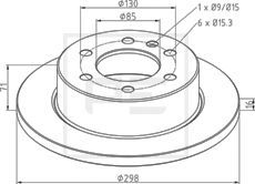 PE AUTOMOTIVE Тормозной диск 016.676-00A